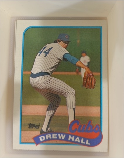 1989 Topps #593 Drew Hall — front