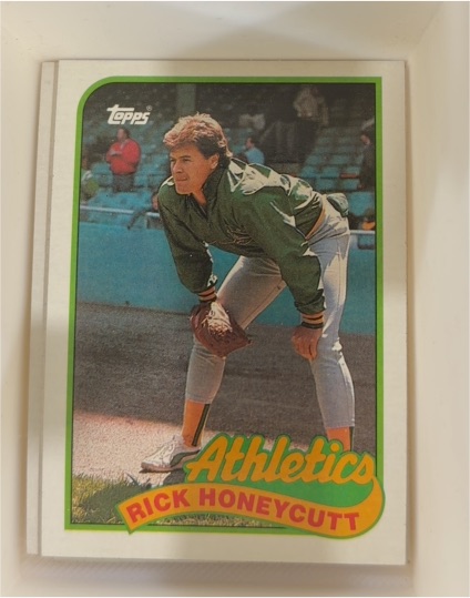 1989 Topps #328 Rick Honeycutt Oakland Athletics — front