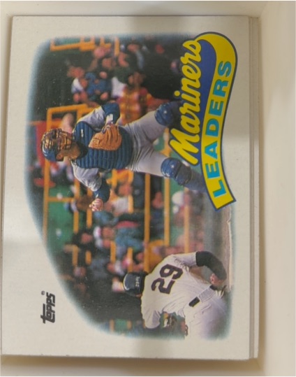 1989 Topps #459 Seattle Mariners Team Leaders — front