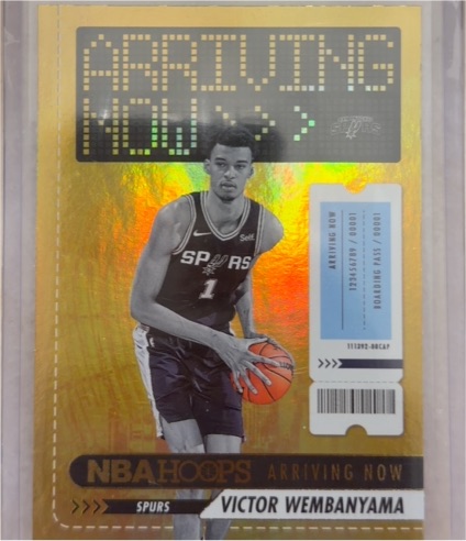 2023-24 Panini NBA Hoops Arriving Now #26 Victor Wembanyama — front