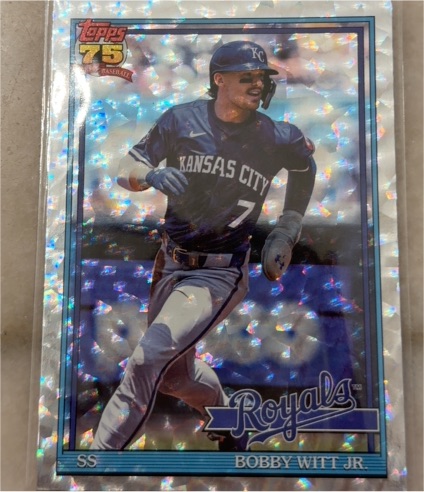 2026 Topps Series 1 75th Anniversary #T91-3 Bobby Witt Jr. — front