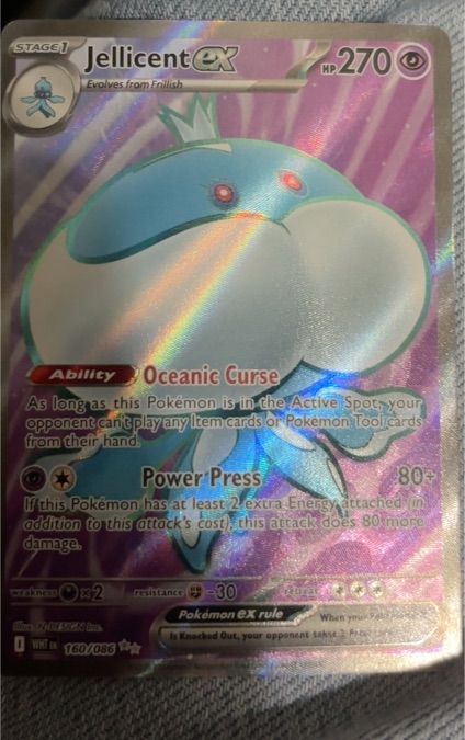 Pokemon Scarlet & Violet 2022 #160/086 Jellicent ex — front