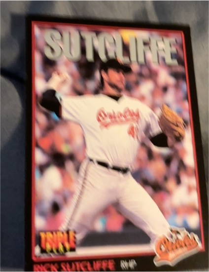 1993 Leaf Triple Play #106 Rick Sutcliffe — front