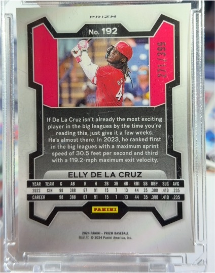 2024 Panini Prizm #192 Elly De La Cruz — front