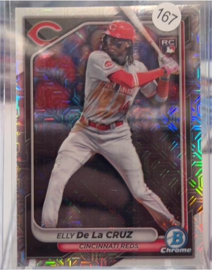 2024 Bowman Chrome #42 Elly De La Cruz Mojo Refractor Rookie — front