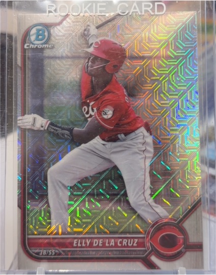 2022 Bowman Chrome #BCP-224 Elly De La Cruz Mojo Refractor Rookie — front