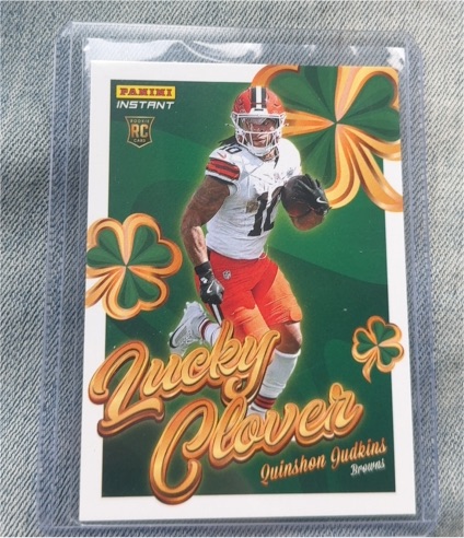 2025 Panini Instant #13 Quinshon Judkins Lucky Clover — front