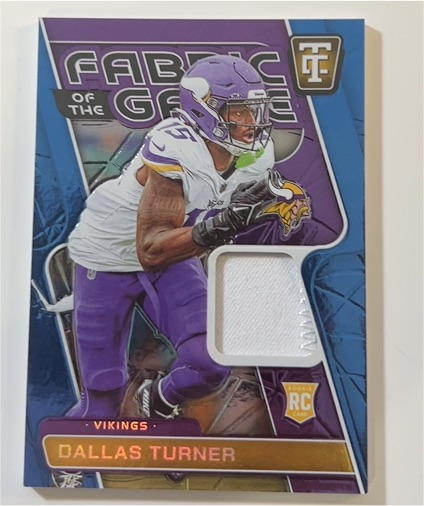2024 Panini Totally Certified Fabric of the Game #FGR-DLT Dallas Turner — front