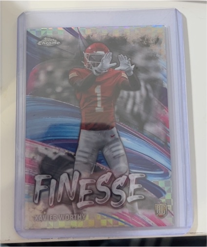 2024 Topps Chrome Finesse #F-7 Xavier Worthy — front