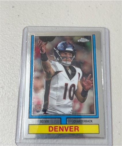 2024 Topps Chrome 1974 Throwback #74TF-4 Bo Nix — front