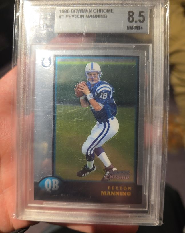 1998 Bowman Chrome #1 Peyton Manning — front
