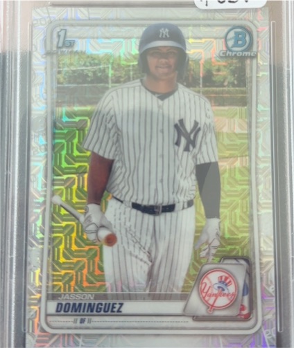 2020 Bowman Chrome #BCP-8 Jasson Dominguez — front