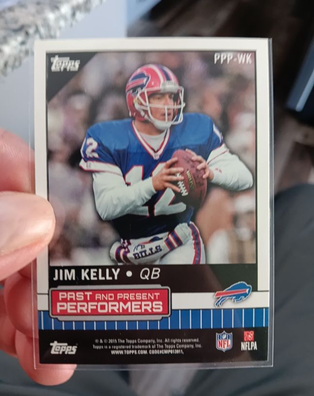 2015 Topps Past and Present Performers Jim Kelly #PPP-WK — front