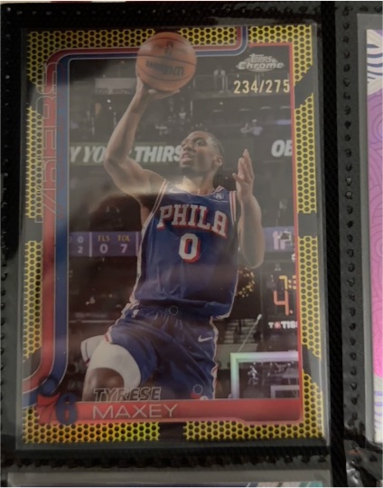 2025-26 Topps Chrome #185 Tyrese Maxey — front