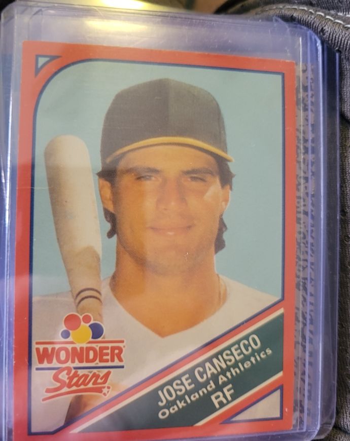 1990 Wonder Bread Stars #14 Jose Canseco — front
