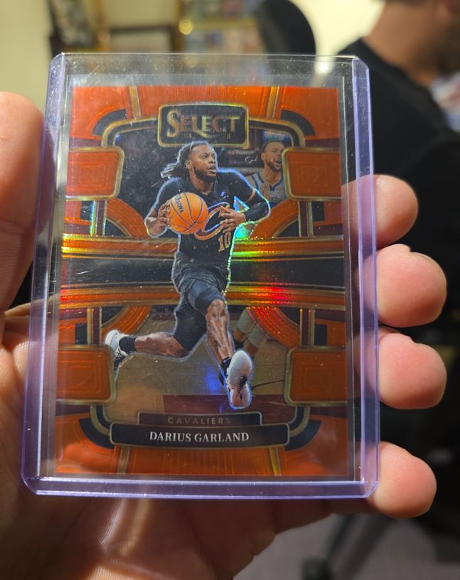 2023-24 Panini Select #50 Darius Garland Orange Flash Prizm — front