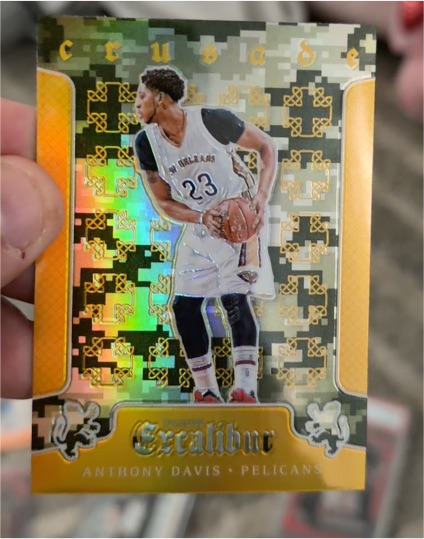2015-16 Panini Excalibur Crusade Camo #77 Anthony Davis — front