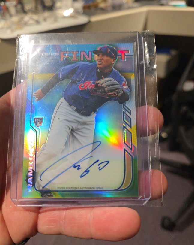 2014 Topps Finest #RA-JR Jose Ramirez — front