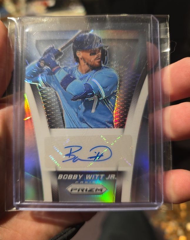 2025 Panini Prizm Throwback Signatures #TS-BW Bobby Witt Jr. — front