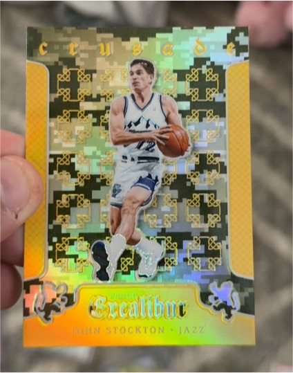 2014-15 Panini Excalibur Crusade Camouflage #126 John Stockton — front