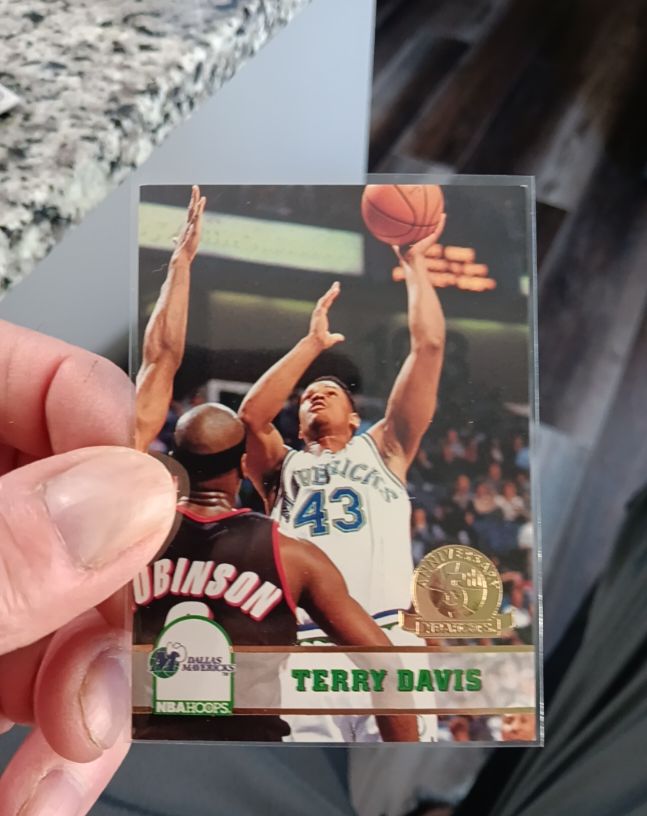 1993-94 NBA Hoops #44 Terry Davis — front