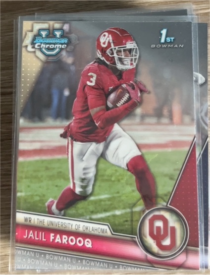 2023 Bowman Chrome University #129 Jalil Farooq — front