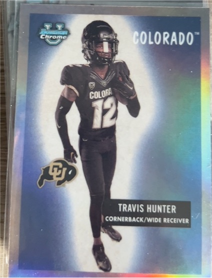 2023 Bowman Chrome University #55BF-10 Travis Hunter — front
