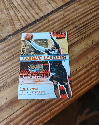 2001 Fleer Ultra League Leaders Allen Iverson — front