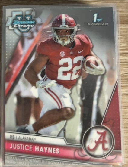2023 Bowman Chrome University #85 Justice Haynes — front
