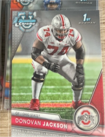 2023 Bowman University Chrome #152 Donovan Jackson — front