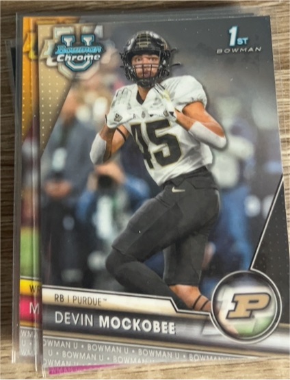 2023 Bowman Chrome University #127 Devin Mockobee — front