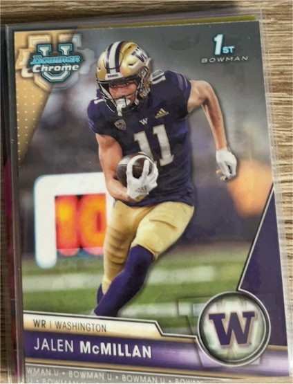 2023 Bowman Chrome University #164 Jalen McMillan — front