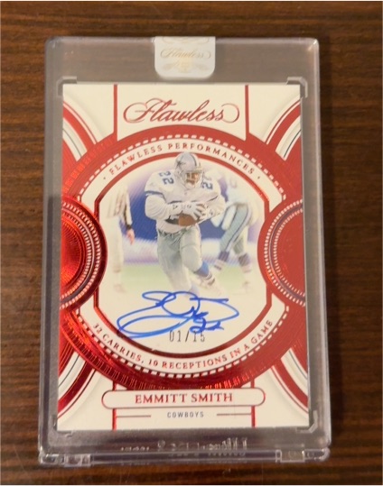 2024 Panini Flawless #01/15 Emmitt Smith Ruby Flawless Performances — front