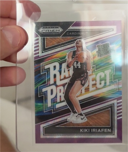 2024 Panini Prizm Draft Picks #10 Kiki Iriafen Rated Prospect Purple Wave — front