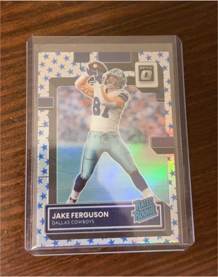 2022 Panini Donruss Optic #289 Jake Ferguson Rated Rookie Dallas Cowboys — front