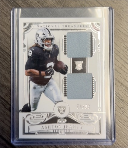 2025 Panini National Treasures #8 Ashton Jeanty — front