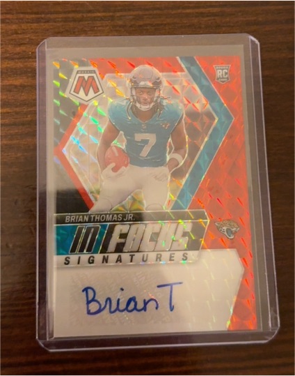 2024 Panini Mosaic In Focus Signatures #IF-BTJ Brian Thomas Jr. — front