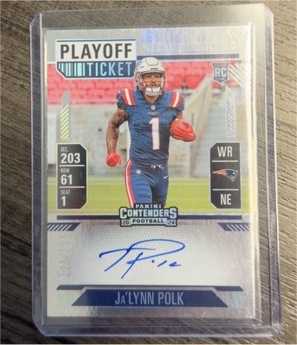 2024 Panini Contenders #118 Ja'Lynn Polk Rookie Ticket — front