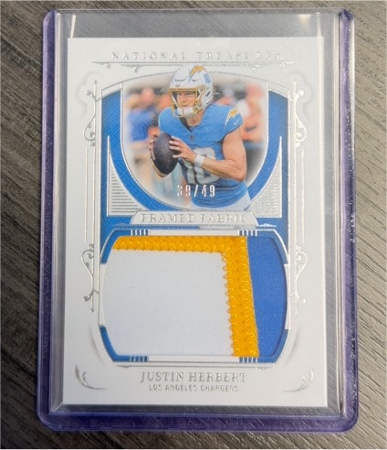 2025 Panini National Treasures #FF-JH Justin Herbert — front