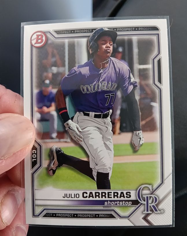 2021 Bowman Draft #BD-30 Julio Carreras — front