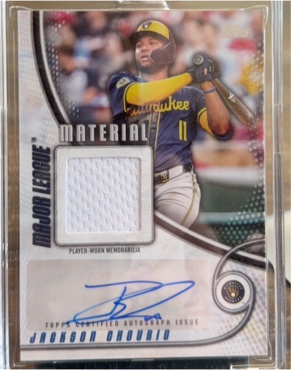 2025 Topps Series 1 Major League Material #MLM-JC Jackson Chourio — front