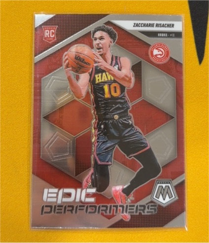 2024-25 Panini Mosaic #11 Zaccharie Risacher Epic Performers — front