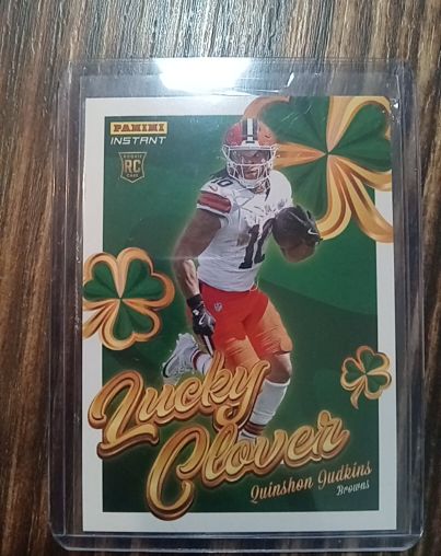 2025 Panini Instant #13 Quinshon Judkins Lucky Clover — front