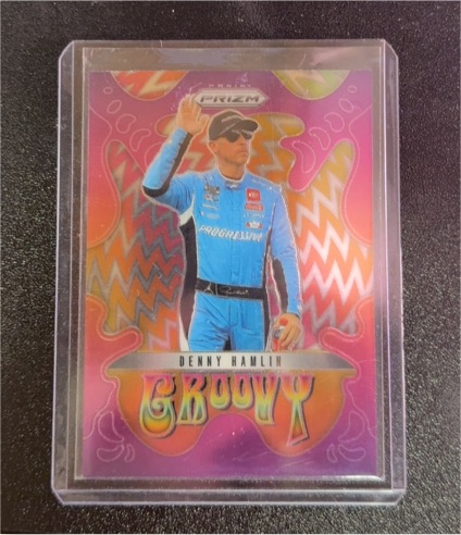 2025 Panini Prizm NASCAR Racing Groovy Insert #11 Denny Hamlin — front