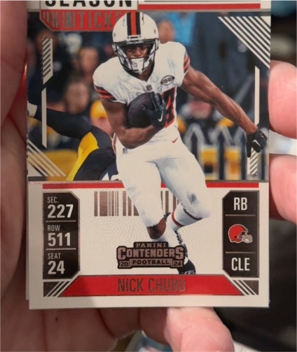 2024 Panini Contenders Season Ticket #23 Nick Chubb — front