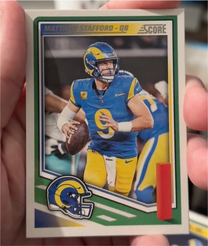 2025 Panini Score #196 Matthew Stafford — front