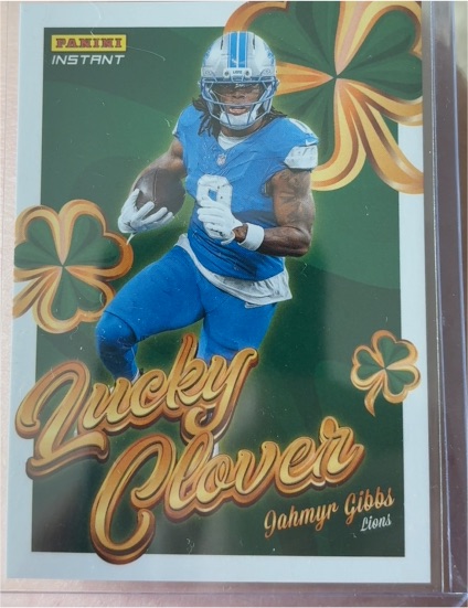 2025 Panini Instant Lucky Clover #5 Jahmyr Gibbs — front