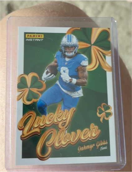 2025 Panini Instant Lucky Clover #5 Jahmyr Gibbs — front