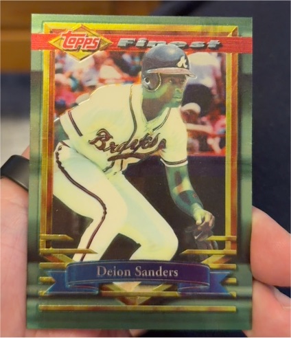 1994 Topps Finest #22 Deion Sanders — front