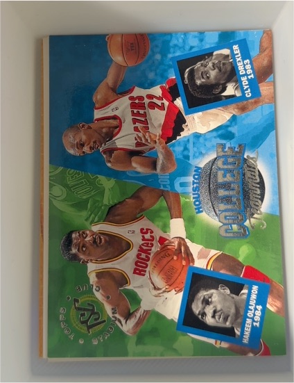 1994-95 Topps Stadium Club #104 Hakeem Olajuwon Clyde Drexler — front